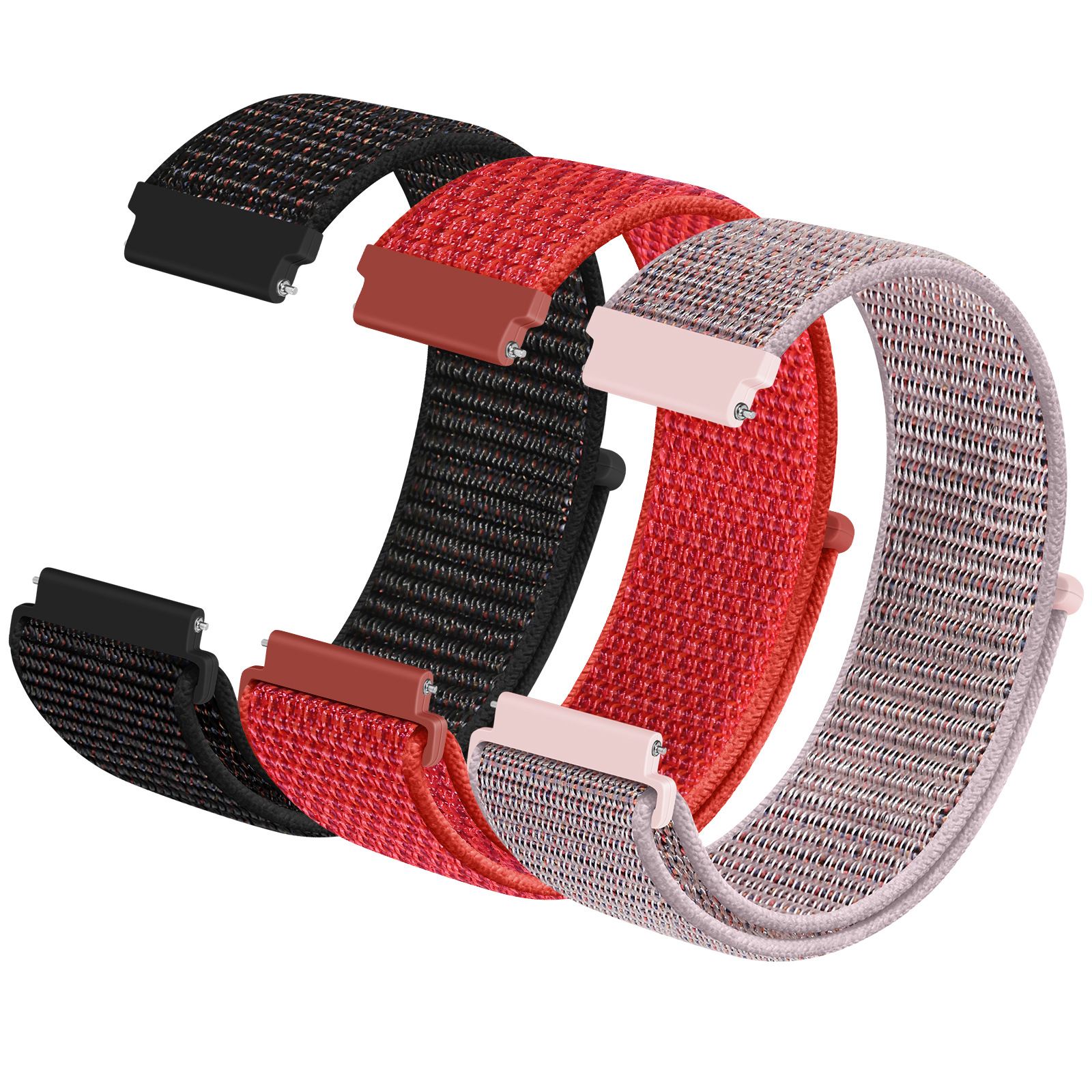 Free Shipping Spot Factory Direct Sales New Nylon Woven Velcro Watch with Adjustable Various Styles