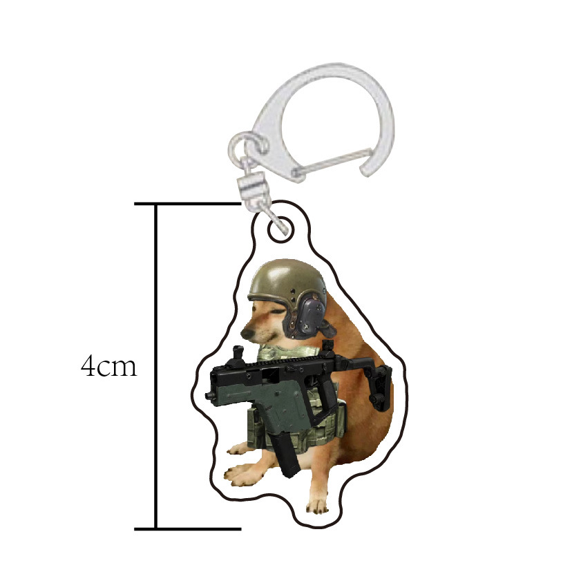 Dark Zone Break Cheems Dog Fix vs God of War perímetro colgante emoticon extraño bolso llavero colgante acrílico image 16
