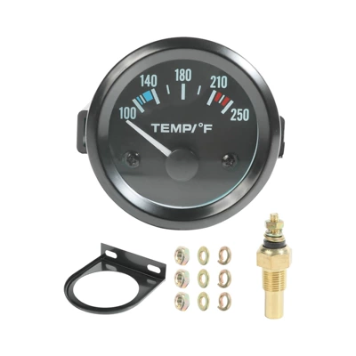 2-inch 52MM 12V black water temperature gauge