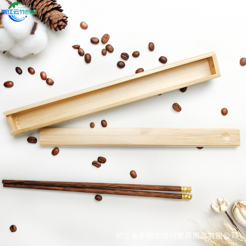 palillos portátiles con caja de madera, palillos de lujo de alta gama para estudiantes de oficina, palillos instantáneos