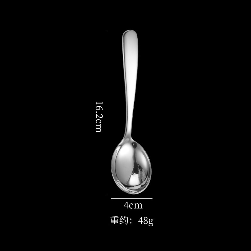 316ステンレスは丸いスプーンを深めます。家庭用子供はご飯を食べます。|undefined
