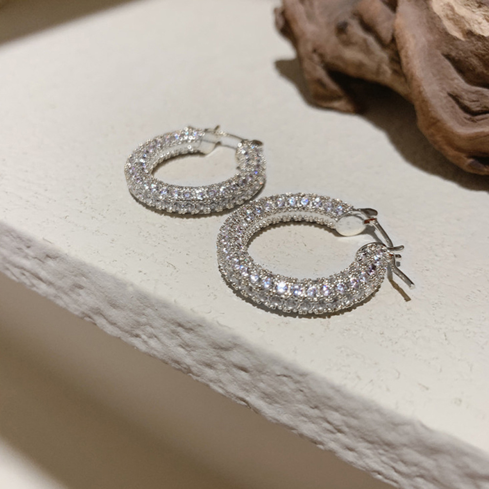 Zircon Hoop Earrings Multi-colour Crystal Drop Earrings Unisex_voghion.com