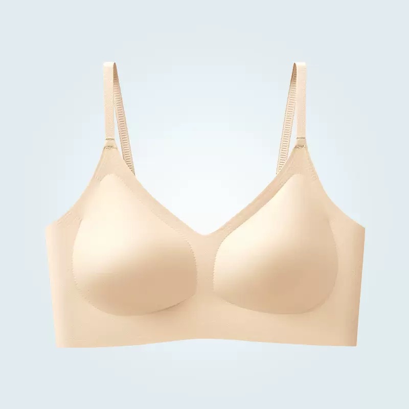 Taza fija sin marcas de belleza de espalda ropa interior para mujeres pechos pequeños colapse tipo chaleco de pecho sin anillo de acero anti-caída sujetador deportivo