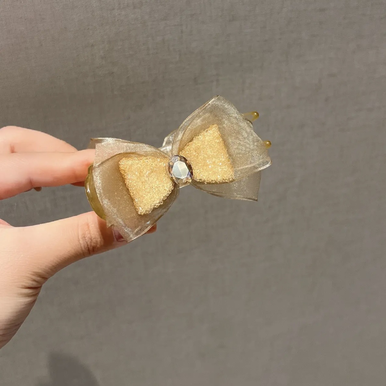 Pince à cheveux en forme de boule élégante et légère, pince à cheveux en maille double face, pince à tête sphérique de tempérament doux, pince fixe pour queue de cheval haute_voghion.com