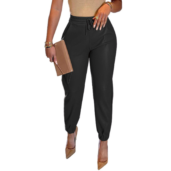 Summer solid color polyurethane trousers for leisure