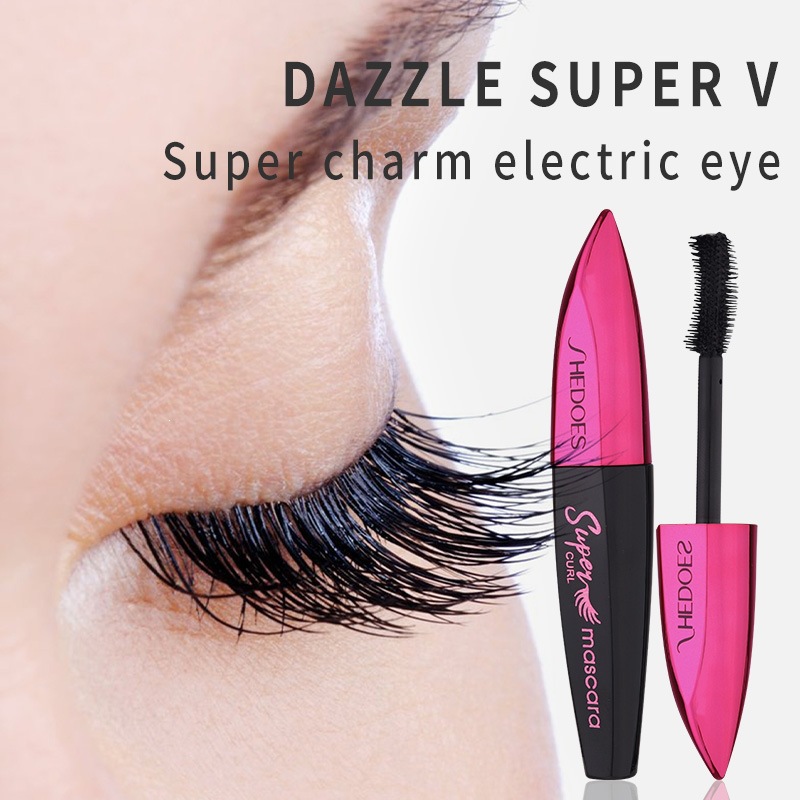 Shedoes Cross-Border Foreign Trade Eyelash Lengthening Black Waterproof Curling Thickening Lengthening Non-Smudge Spray Mascara