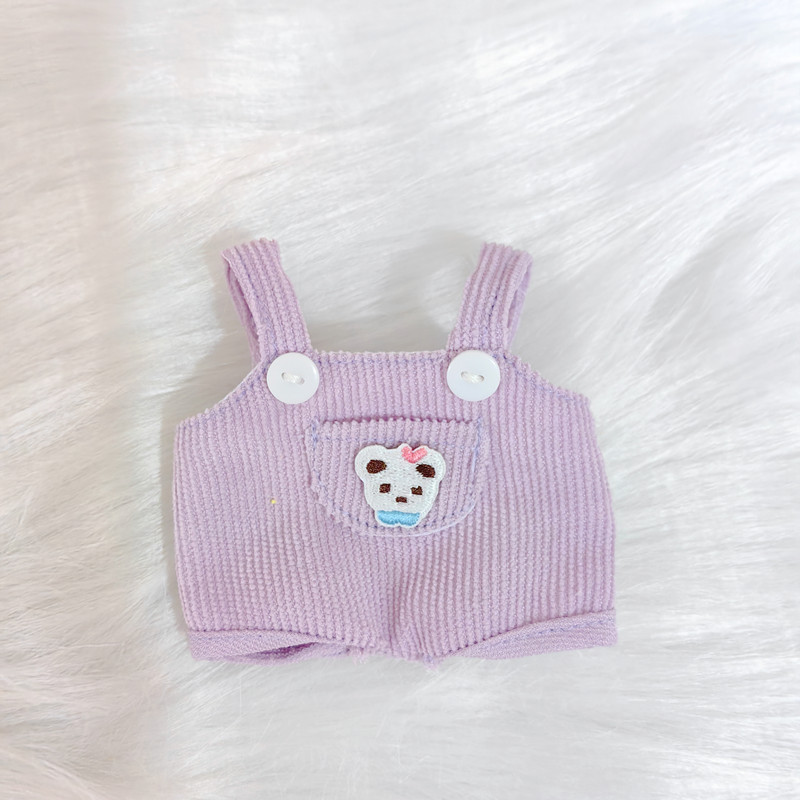 Labubu accesorios de ropa 15cm colgante tire paño muñeca ropa oso suspender pantalones camiseta traje