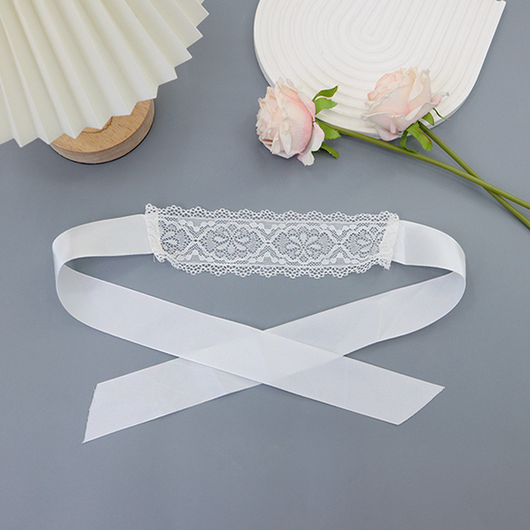 Antifaz de encaje hueco estilo Amazon, máscara de ojos sexy de seda estilo abstinencia, accesorios de lencería DIY TK