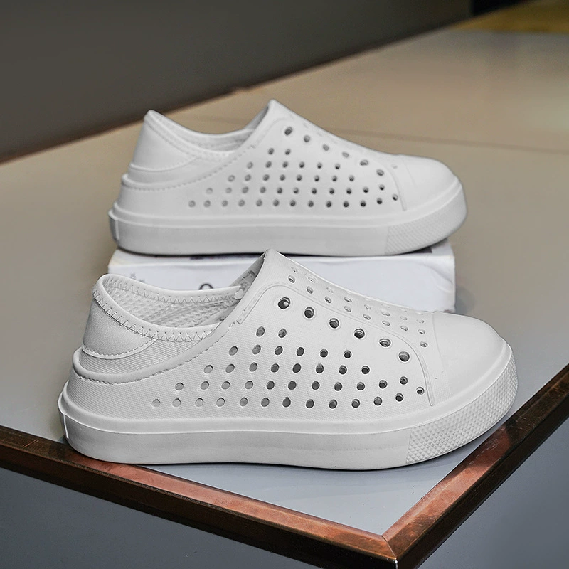 Популярная трансграничная обувь Croc для мальчиков, летние полые туфли для прогулок, детская пляжная обувь Baotou, легкие мужские и женские повседневные сандалии.