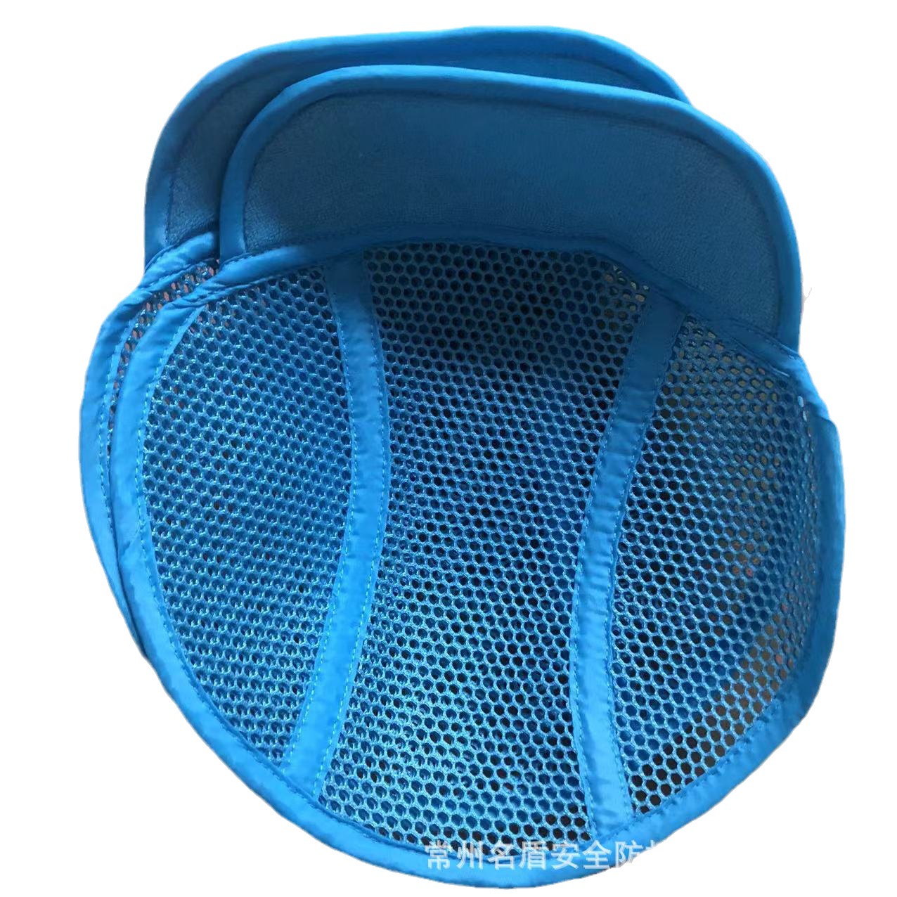Escudo brillante casco azul pegatinas forro azul sitio de construcción Protección Laboral respirable ventilación absorbente de sudor lavable verano