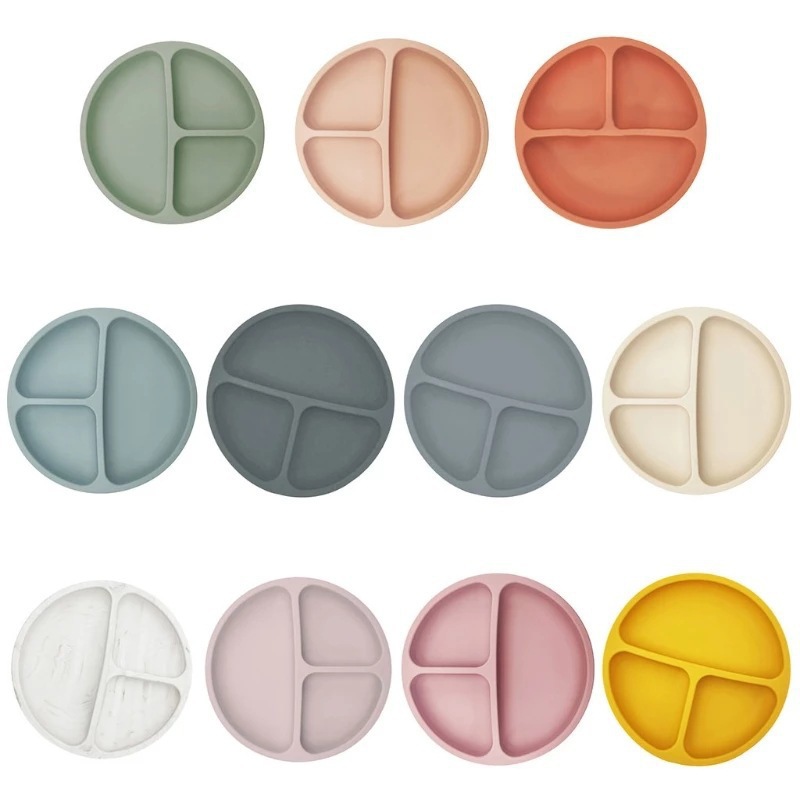 Silica Gel Material Solid Color Pattern Fashion Style Fashion Solid Color Silica Gel Tableware 1 Piece