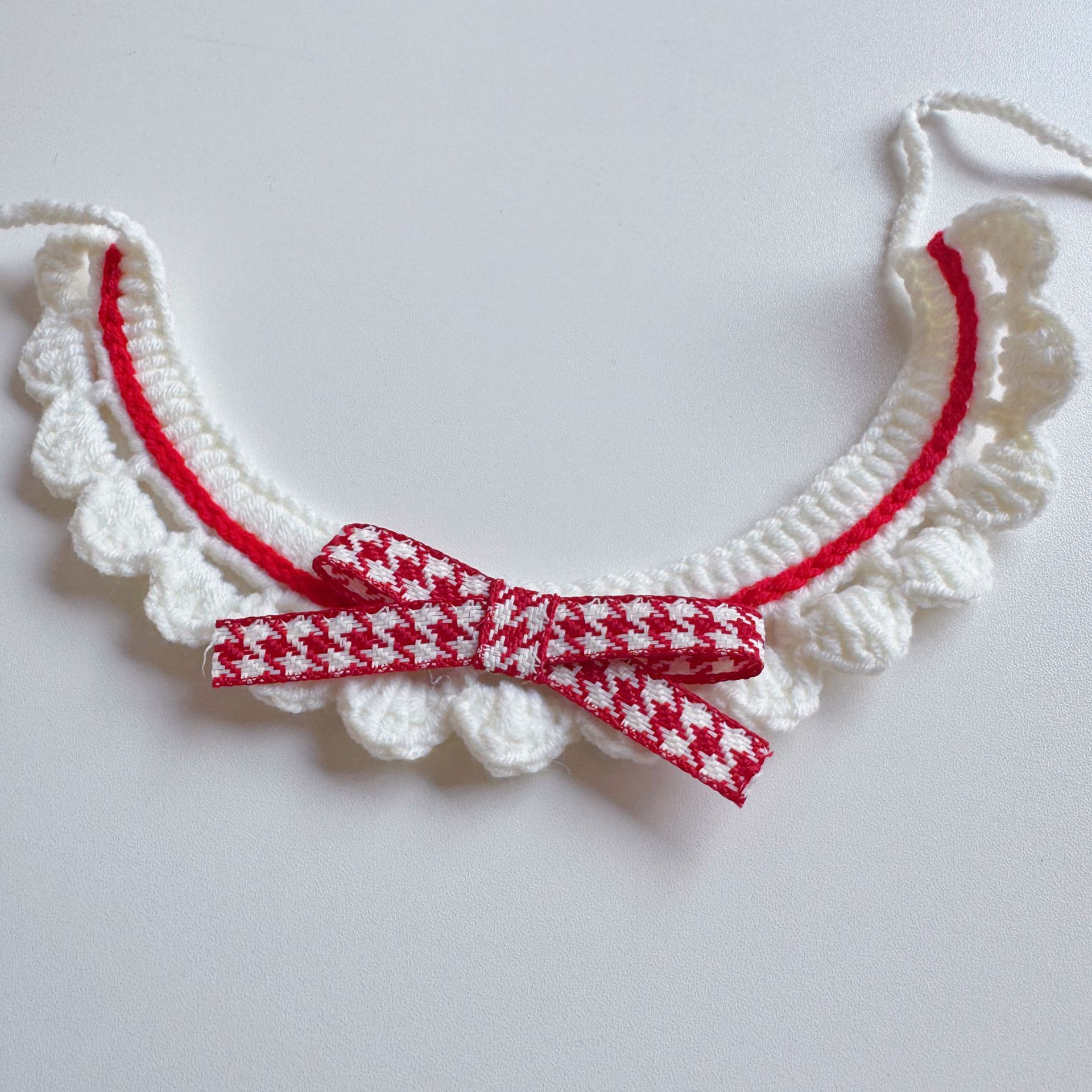 スプリングフィールドフラワーペットウールニット首輪猫唾液タオル蜂よだれかけ犬よだれかけかわいいドレスアップ