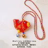 Double bell sequin fish-sachet necklace