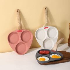 新款三孔煎蛋鍋家用早餐麥飯石煎蛋鍋荷包蛋鍋雞蛋漢堡不粘平底鍋