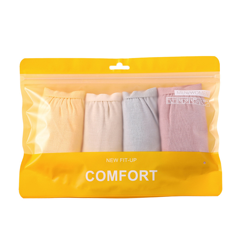 Bolsa de embalaje de ropa interior de paquete múltiple para hombres y mujeres 2-5 pack bolsa de ropa interior esmerilada alargada bolsa de cremallera negra