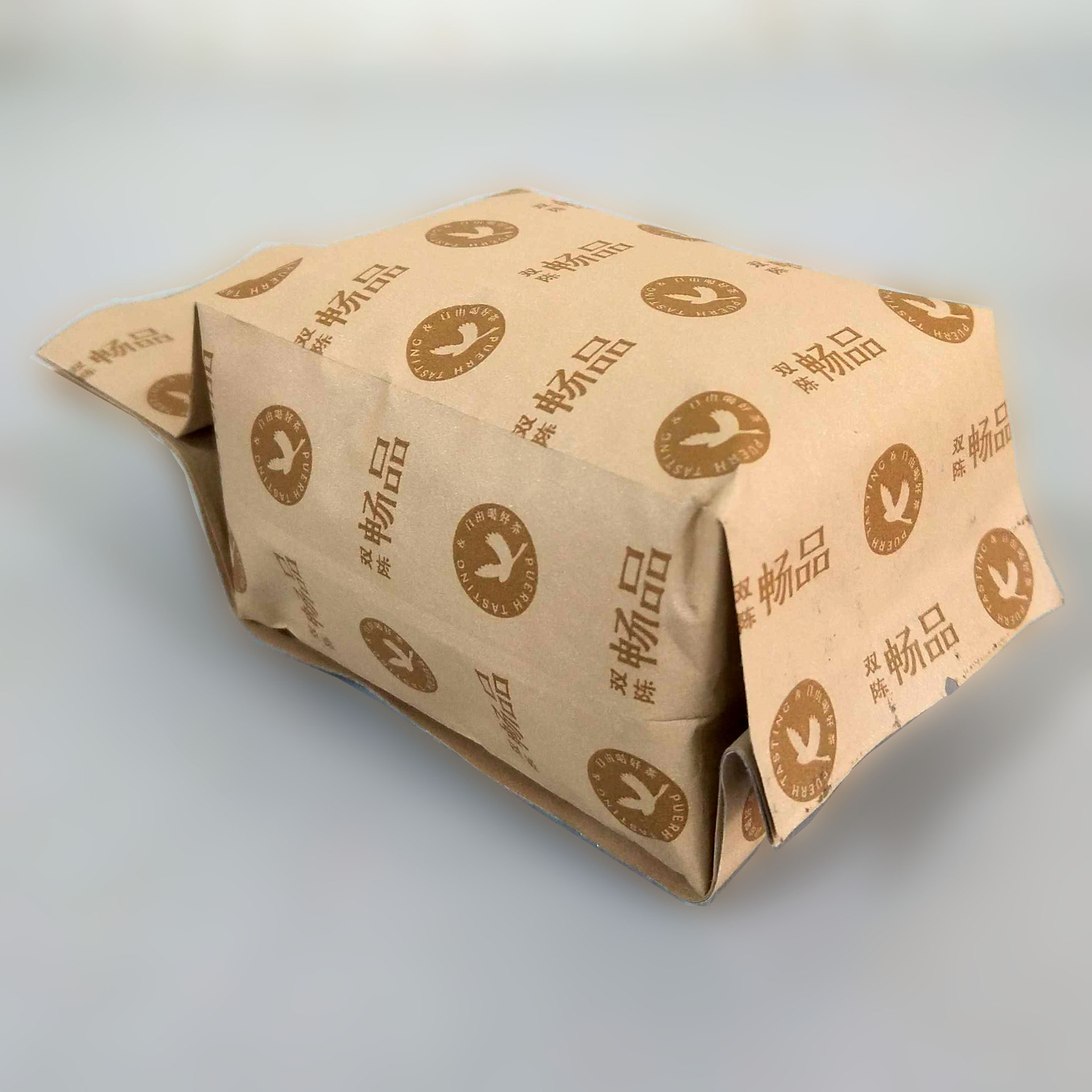 环保无气味食品级绿茶包装袋 水性油墨柔版印刷棉纸袋茶叶铝箔袋