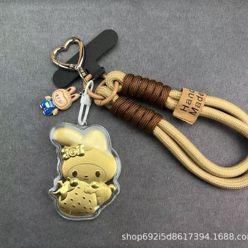 含金足金20mg草莓兔美乐蒂创意挂饰爆款卡通批发手机挂钥匙扣车挂|undefined
