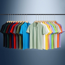 棉质短袖polo衫男女夏季新款翻领青年休闲情侣百搭轻奢团服工作服