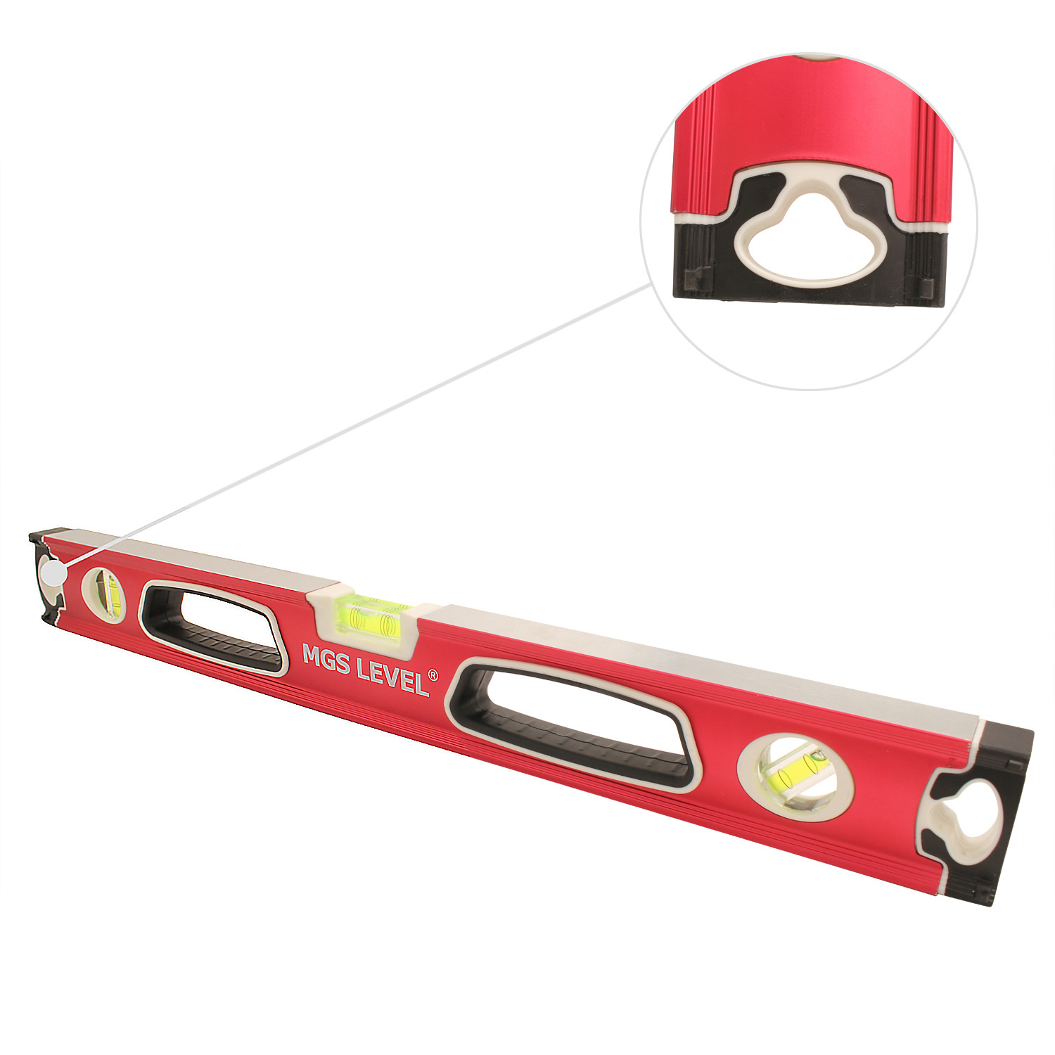 700909铝合金盒式水平尺 建筑装修测水平尺 MGS LEVEL强磁水平尺