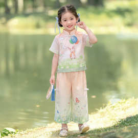 汉服女童夏装套装国风童装2026新款儿童唐装女宝宝洋气时髦两件套