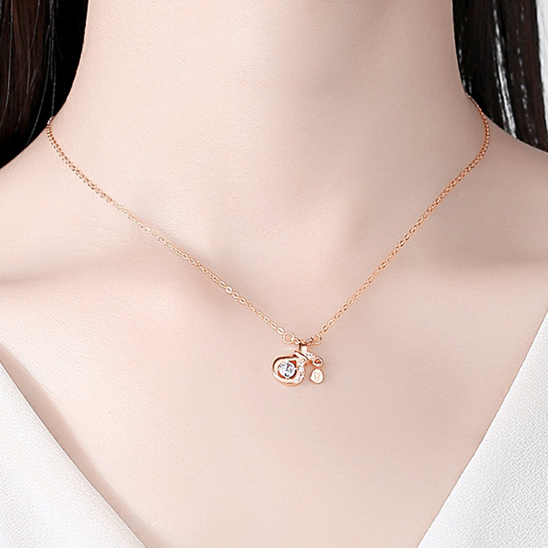 S925 plata esterlina collar de las mujeres retro ins estilo creativo sentido diseño Jinbao clavícula cadena al por mayor