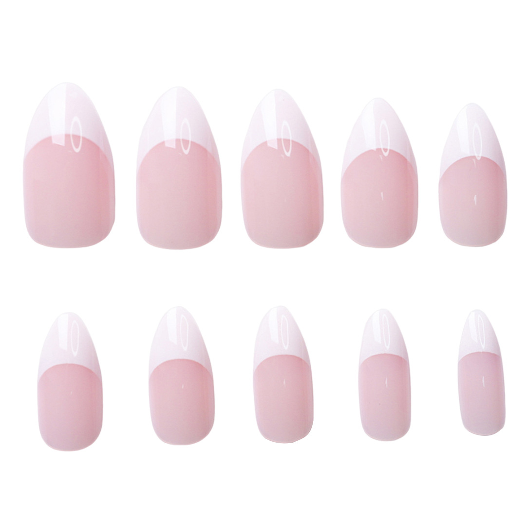 Usar uñas de alta calidad, rosa nude de verano, uñas postizas francesas blancas, 120 piezas, uñas