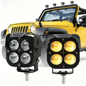 New Cross-Border Spotlight 40W White and Yellow with Cover Modified Headlight Engineering Spotlight Motorcycle Headlight Yellow and White Light