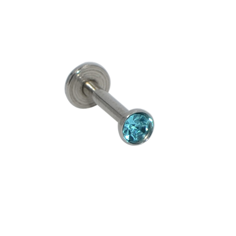 Personalized Stainless Steel Nose Piercing Stud With Rhinestone_voghion.com