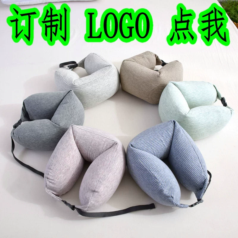 U-образная подушка Подушка для путешествий Подушка для шеи с ворсом U-образная подушка для шеи для поезда самолета Офисная Подушка для сна с логотипом