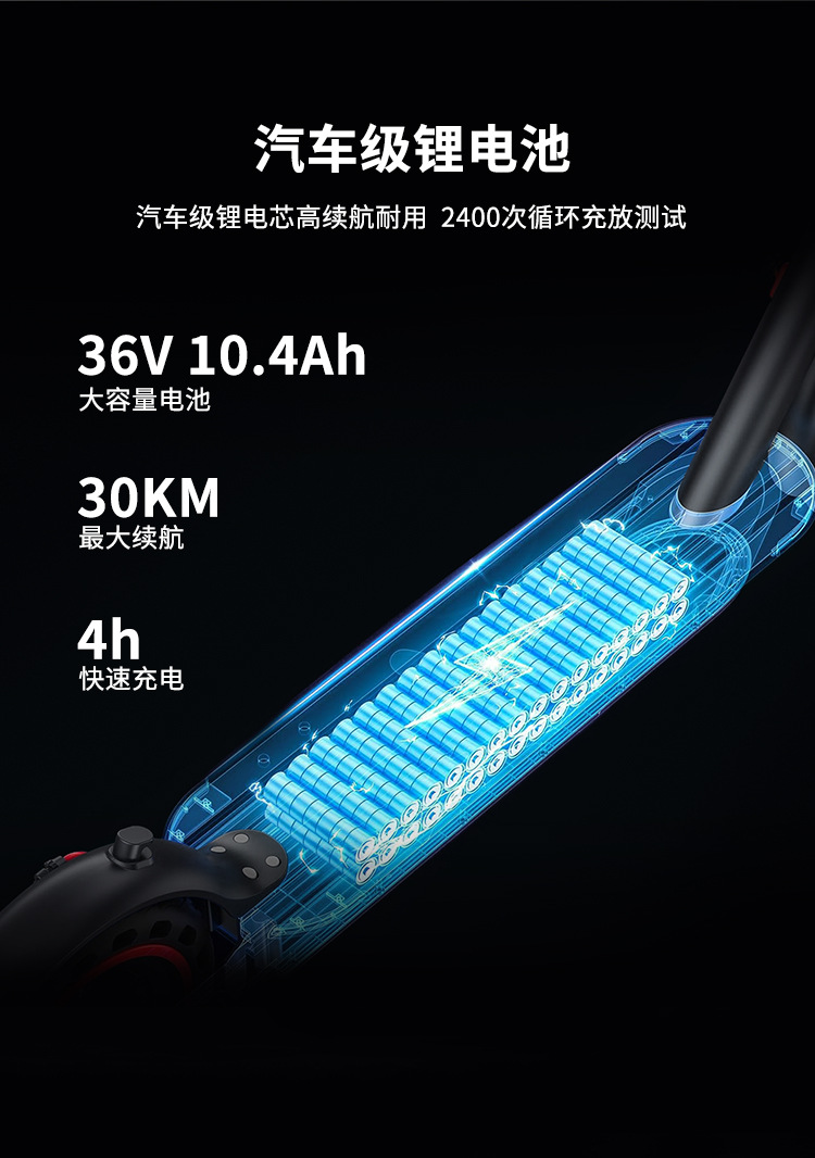 Cross-Border Overseas Warehouse Electric Scooter 350W Foldable Lightweight Mobility Scooter Honeycomb Tire 8.5inch Supports Dropshipping
