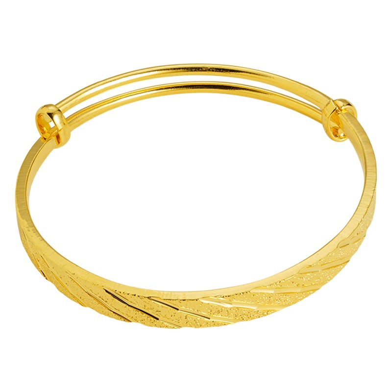 Nuevo Vietnam oro Push-Pull pulsera cielo estrellado lluvia de meteoros pulsera plana hojas rombo variedad joyería antiguo patrimonio