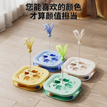 猫玩具游乐盘自嗨解闷逗猫玩具羽毛铃铛逗猫棒宠物益智玩具用品