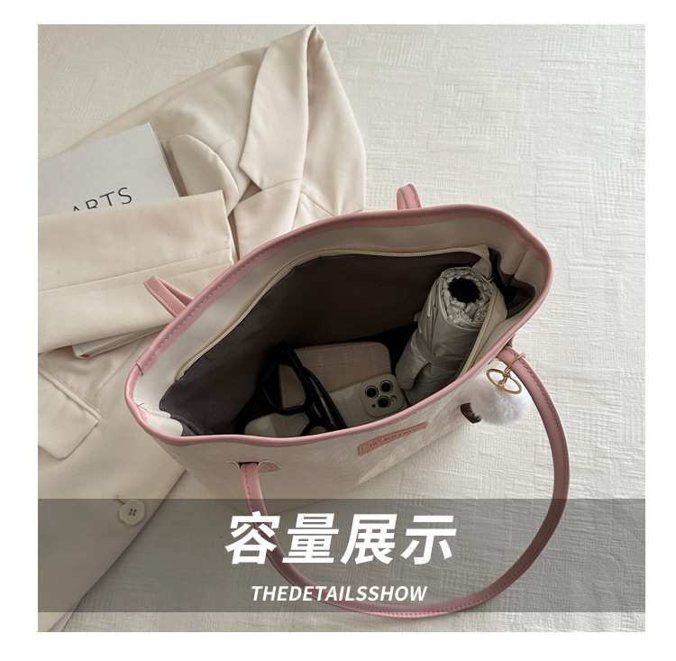 New simple and casual tote bag wholesale, cross-border shopping, commuting, armpit bag, large capacity, trendy and fashionable shoulder bag undefined