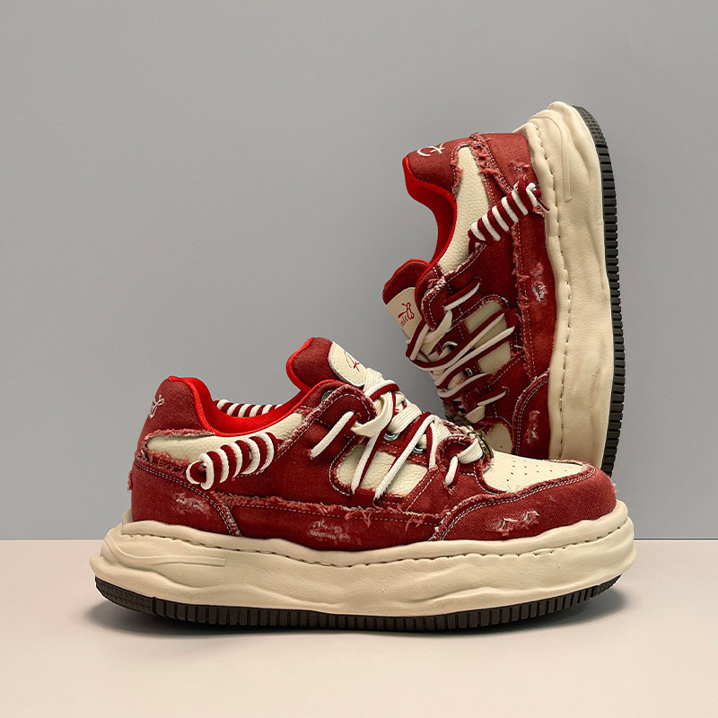 Niche Thick-Soled 7cm Hidden Height-Increasing Shoes for Men and Women, Couple Style, Washed Canvas Dissolvable Shoes, Casual Platform Sneakers Niche Thick-Soled 7cm Hidden Height-Increasing Shoes for Men and Women, Couple Style, Washed Canvas Dissolvable Shoes, Casual Platform Sneakers