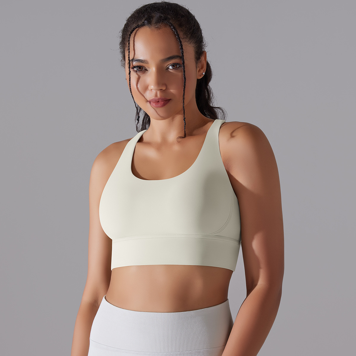 127g Weight Sleeveless Sleeve Length Nylon, Spandex Fabric Type Short Top Length Halter Crisscross Tank Tops Type Fitness, Yoga Occasion U Neck Neckline Solid Color Pattern Sports Style Sports Solid Color Nylon Spandex U Neck Active Tops Halter Crisscross Tank 158