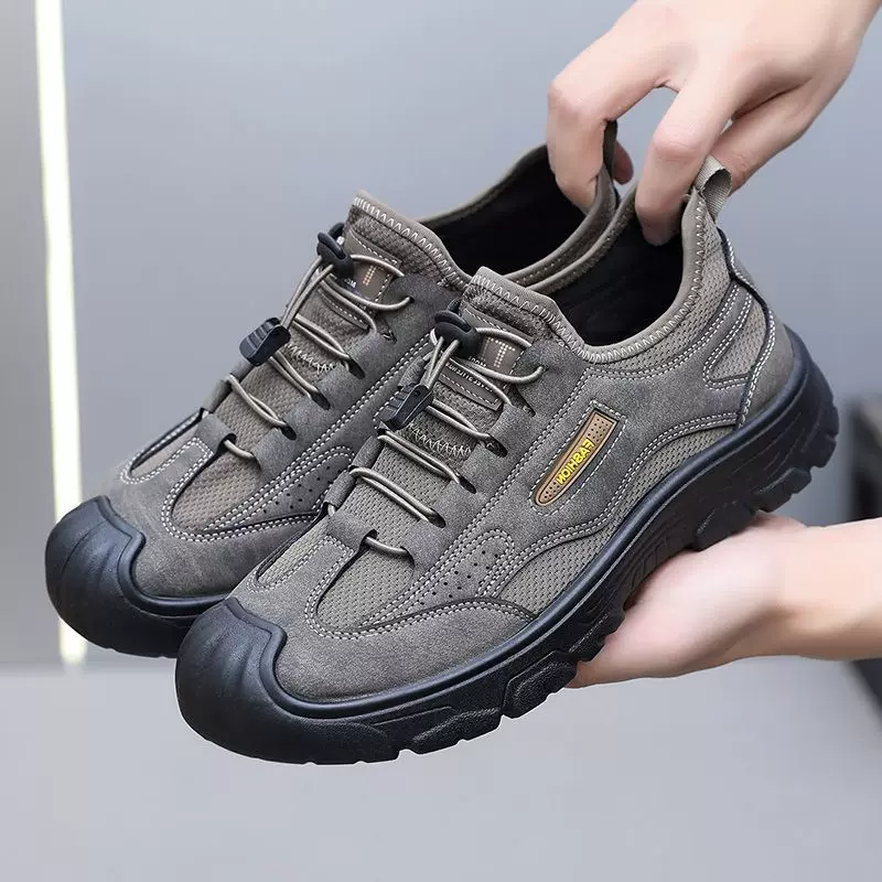 鞋子男春秋新款网面舒适透气单鞋时尚百搭轻便防滑耐磨休闲男单鞋