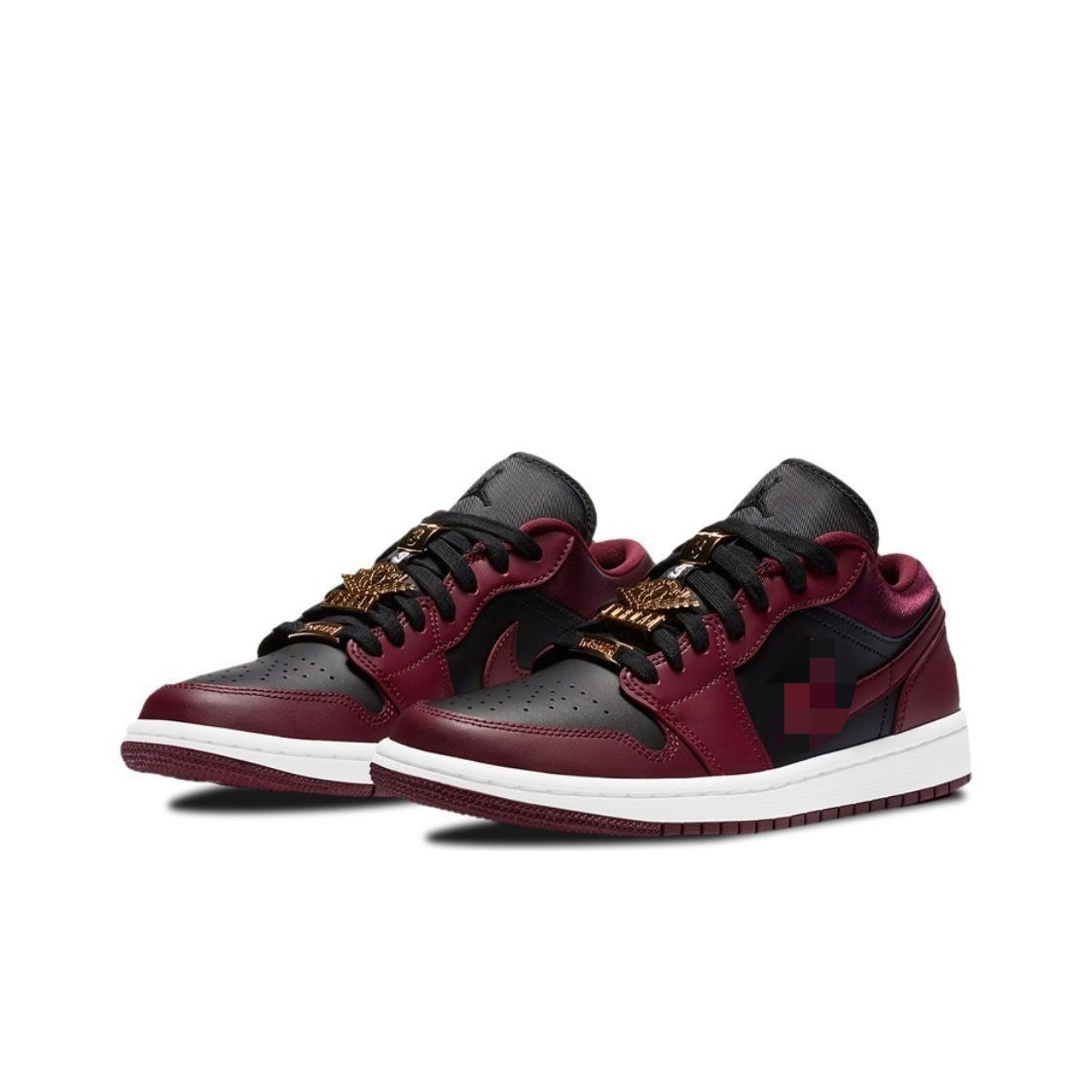 Puda 1 Black Wine Red Metal Wing Low-Top Basketball Shoes Men's Wholesale