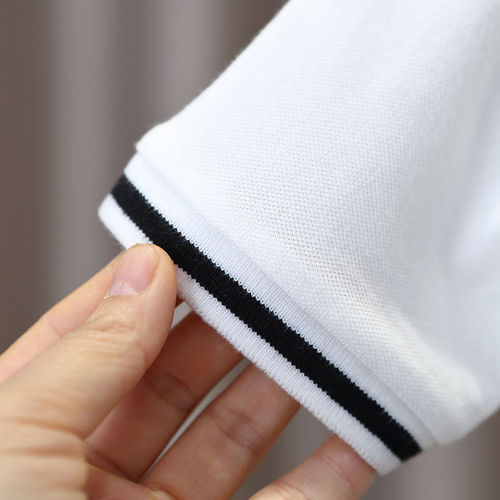 T063-Stand collar embroidered horse Polo versatile stand collar loose British style knitted trend