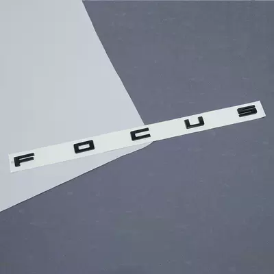 Suitable for 19-21 Models of Ford Focus, English Lettering Logo for Focus, Glossy Black Lettering Logo, Ford Rear Trunk Sticker (Car logo) - focus-gloss-black