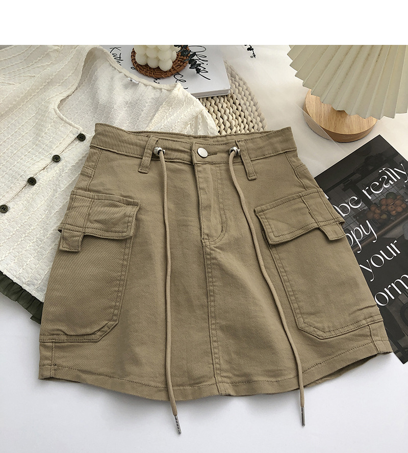 236g Weight Above Knee Dress Length Type Hip Skirt Dresses Type Denim Fabric Type Mid Waist Waist Line Micro-Elastic Elasticity Holiday, Daily Occasion Regular Fit Fit Type Printing Pattern Summer, Spring Season Women's Gender Streetwear Style Slim High Waist Denim Skirt Women's Summer Retro Slim Short Skirt 19