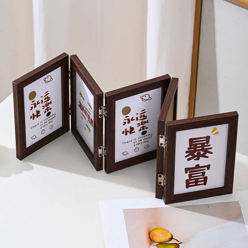 Creative One-Piece Combination Foldableing Photo Frame Stand, Two-Link, Three-Link 67inch 8inch Photo Studio Wooden Picture Frame Ornament Mirror Frame Creative One-Piece Combination Foldableing Photo Frame Stand, Two-Link, Three-Link 67inch 8inch Photo Studio Wooden Picture Frame Ornament Mirror Frame