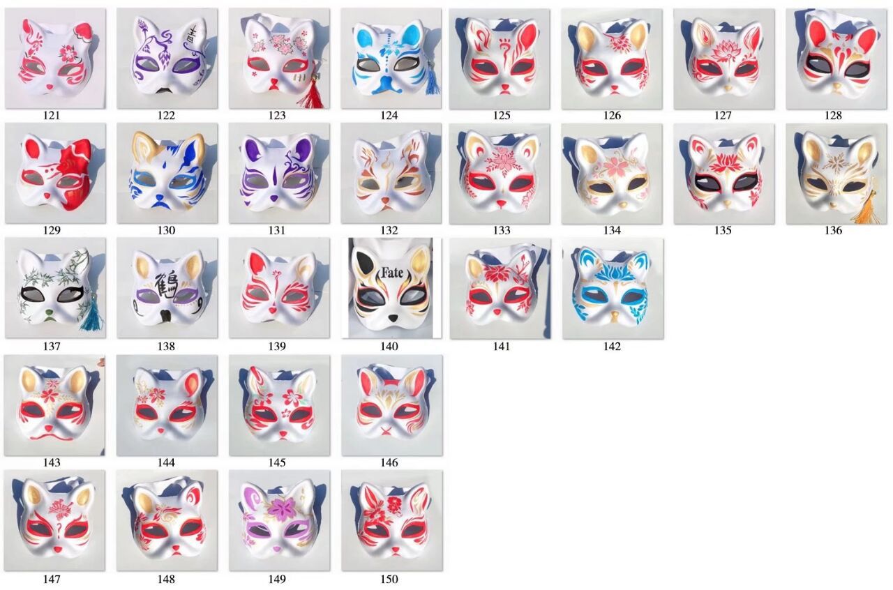 Kucing Masker Harga Murah Masker rubah Masker Wajah kucing wanita setengah wajah gaya ...