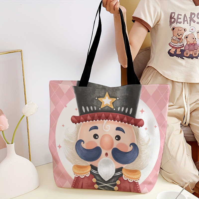 亚马逊热销简约时尚圣诞节系列图帆布包购物袋单肩手提袋厂家批发