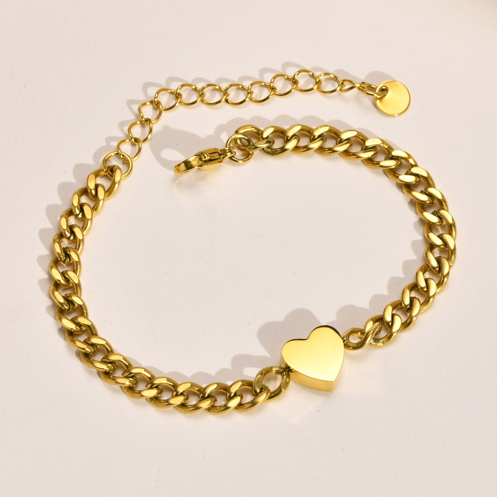 Daily Occasion Wholesale Jewelry Simple Style Heart Shape 201 Stainless Steel Plating Stainless Steel Rings
