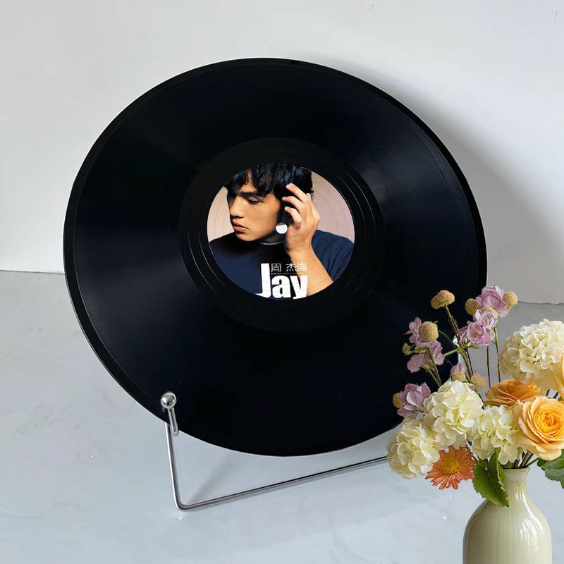 비닐 레코드 진자 시계 장식품 복고풍 데스크탑 시계 DIY 성격 생일 선물 슈퍼 화재 같은 스타일의 톤