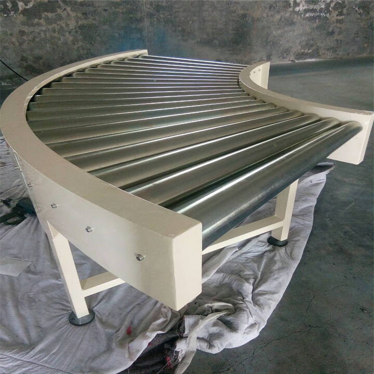 90度动力滚筒转弯输送机直角转弯传送带流水线托盘顶升移载输送机