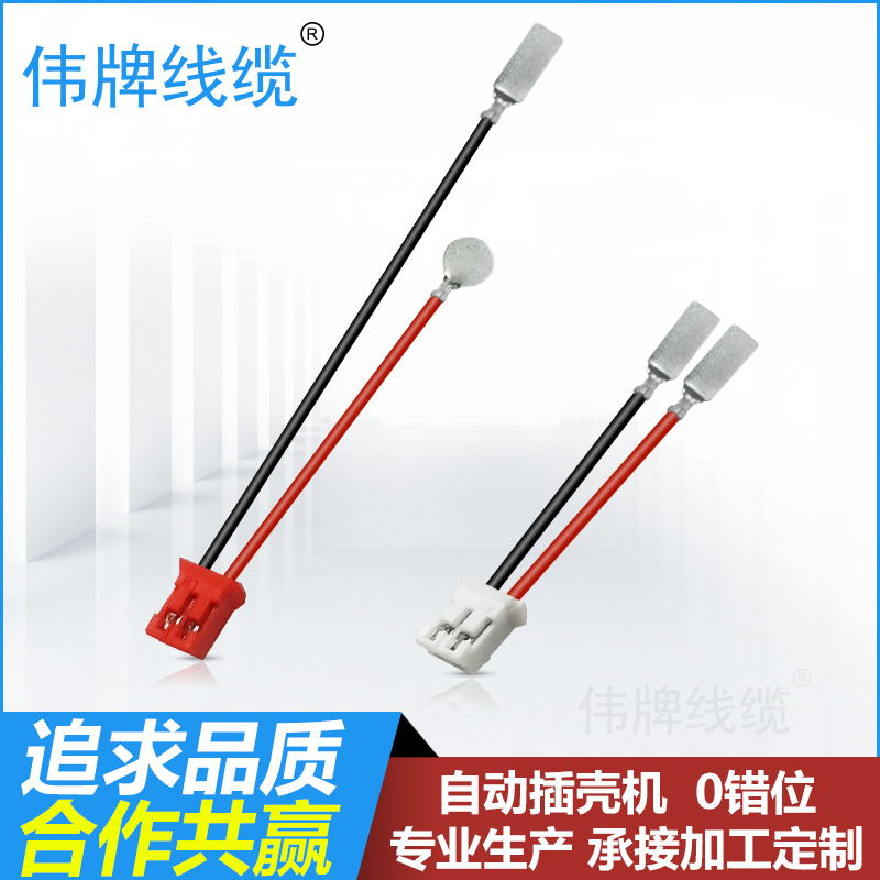 廠家直供 ph2.0 端子線加工 雙頭 18650紐扣電池 4*8 鎳片端子線