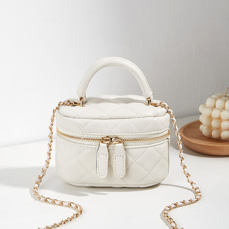 Nuova mini borsa invernale trapuntata, alla moda, con tracolla a catena, versatile e trendy, da portare a spalla o a tracolla._voghion.com