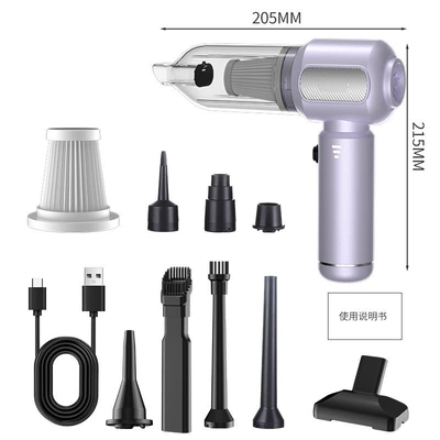 suitable for both car and home, Tozsoranlar - pinkish-purple-brushless-motor-with-3-speed-adjustmenttype-c-fast-charging19000pa3-sections2000mah-3-in-1-blowing-suction-and-extraction