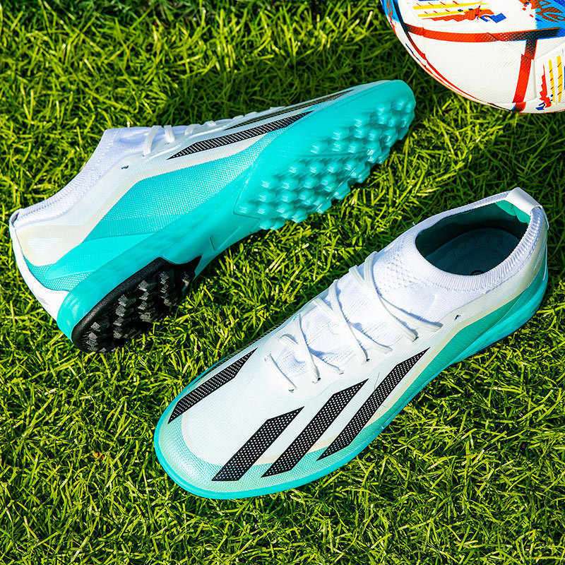 Cross-border Messi X10 Putian zapatos de fútbol hombres de corte bajo entrenamiento de juego de estudiantes AG tachuelas zapatillas de hierba